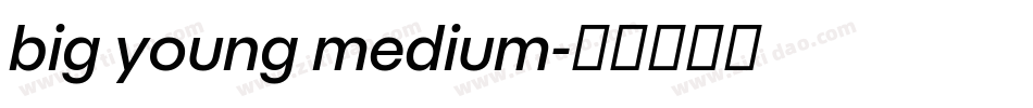 big young medium字体转换